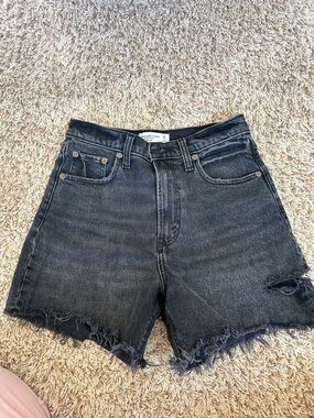 Abercrombie High-Rise Denim Cutoff Shorts